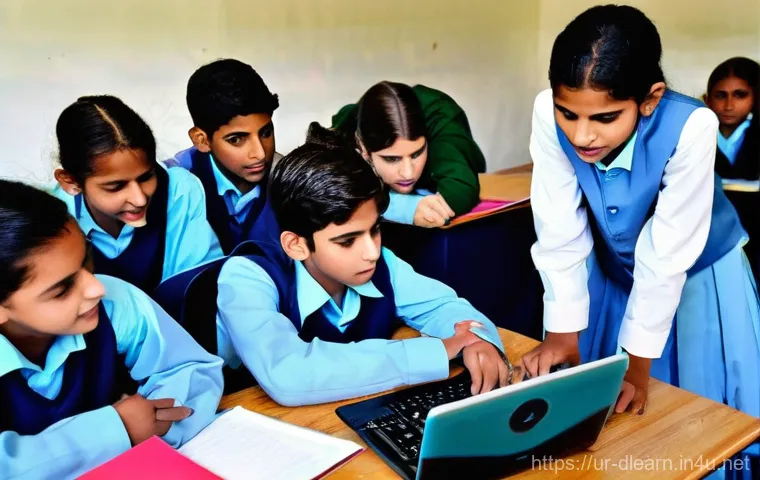 디지털 학습의 비판적 시각 - **Prompt: Distraction and Isolation in Online Learning**

    A detailed indoor shot of a Pakistani ...