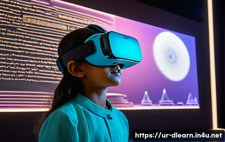 디지털 교육의 혁신적 접근 - **Prompt:** A vibrant, futuristic classroom scene. In the foreground, a young Pakistani girl (approx...